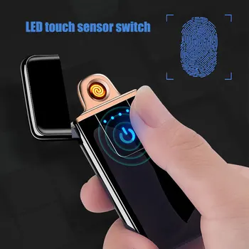 Mini Fingerprint LED Touch Sensor Switch Windproof Cigarette Lighter USB Charging Electronic Metal Ignition Flameless Lighter
Mini Fingerprint LED Touch Sensor Switch Windproof Cigarette Lighter USB Charging Electronic Metal Ignition Flameless Lighter