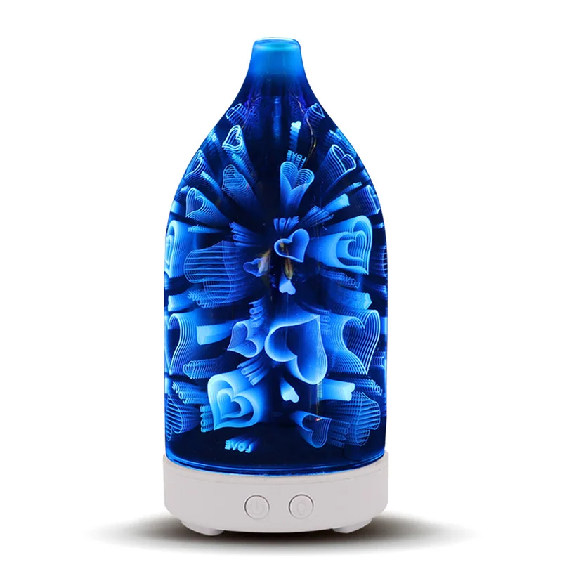 100ml 7 Color LED Cycle Creative 3D Ultrasonic Aromatherapy Essential Oil Diffuser Air Humidifier Essential Oil Cooling Fog
100ml 7 Color LED Cycle Creative 3D Ultrasonic Aromatherapy Essential Oil Diffuser Air Humidifier Essential Oil Cooling Fog