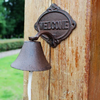 Antique Rustic Cast Iron Wall Welcome Plaques With Hand Cranking Bell Home Outdoor Garden Decor Handmade Metal Welcome Door Bell
Antique Rustic Cast Iron Wall Welcome Plaques With Hand Cranking Bell Home Outdoor Garden Decor Handmade Metal Welcome Door Bell