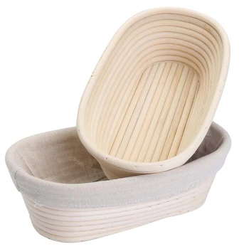 2Pcs 25Cm/10 Inch Bread Basket Rattan Proofing Basket Liner Round Oval Fruit Tray Dough Food Storage Container
2Pcs 25Cm/10 Inch Bread Basket Rattan Proofing Basket Liner Round Oval Fruit Tray Dough Food Storage Container