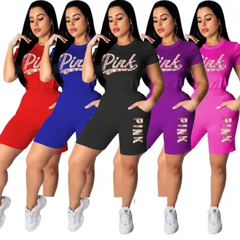 Wjustforu Women's Summer Casual Fashion Printed Sequin Suit Two Piece Set Short Sleeved T-shirt + Shorts Tracksuit 5 Colors
Wjustforu Women's Summer Casual Fashion Printed Sequin Suit Two Piece Set Short Sleeved T-shirt + Shorts Tracksuit 5 Colors