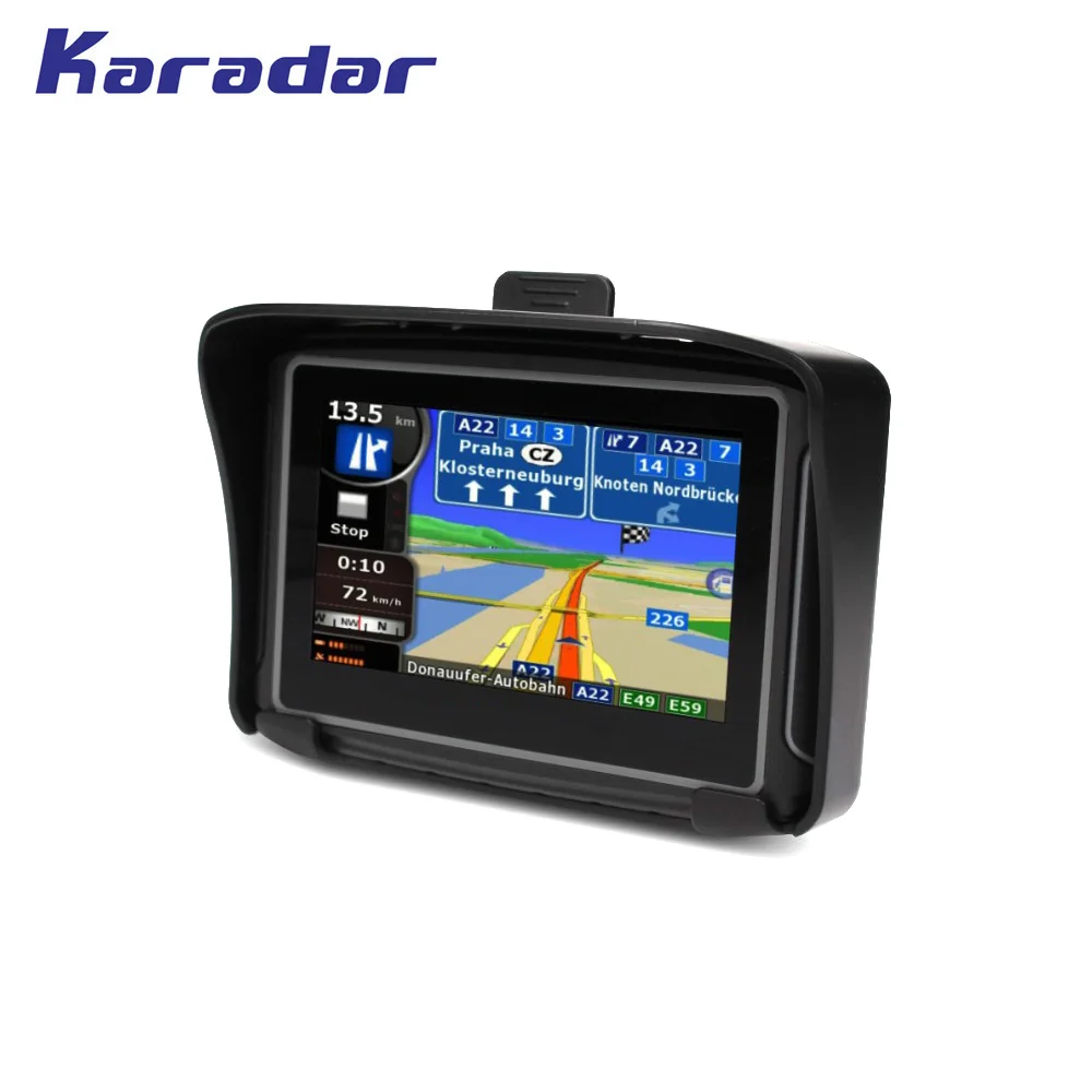 KARADAR новый водонепроницаемый GPS навигатор для мотоцикла 4 3 дюйма с держателем на