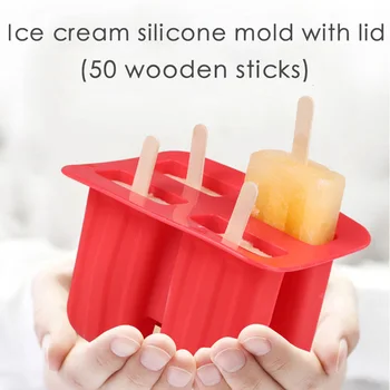 4 Cellls Silicone Ice Cream Tubs Eco-Friendly Popsicle Mold Handmade Ice Cube Tray Child For Kitchen Dining Bar Accessories
4 Cellls Silicone Ice Cream Tubs Eco-Friendly Popsicle Mold Handmade Ice Cube Tray Child For Kitchen Dining Bar Accessories