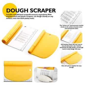 1PC Dough Cutter Combo Scraper DIY Pastry Cutters Fondant Dough Scraper Cake Cutter Pastry Baking Tool Kitchen Accessories
1PC Dough Cutter Combo Scraper DIY Pastry Cutters Fondant Dough Scraper Cake Cutter Pastry Baking Tool Kitchen Accessories