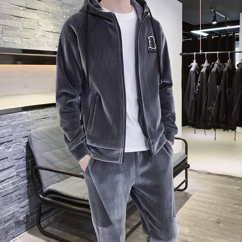 Autumn and Winter Pleuche Sweater Men's Suit Korean Version Fashion Slim Handsome Padded Casual Clothes Men's Winter Clothes
Autumn and Winter Pleuche Sweater Men's Suit Korean Version Fashion Slim Handsome Padded Casual Clothes Men's Winter Clothes