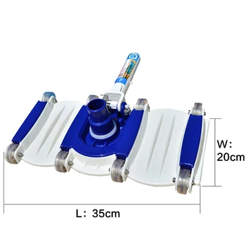 13.78" Classic Flexible Weighted In-Ground Swimming Pool Vacuum Head On Wheels Swimming Pool Cleanning Tool
13.78" Classic Flexible Weighted In-Ground Swimming Pool Vacuum Head On Wheels Swimming Pool Cleanning Tool
