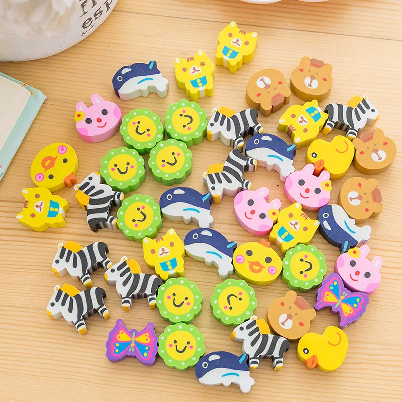 

Children Learning Stationery Gift Cartoon Eraser Cute Pupils Rubber Head Creative Prize