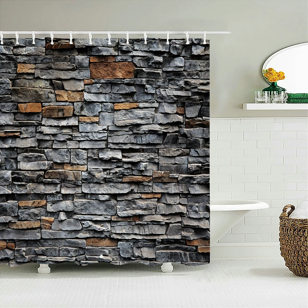 Old Brick Wall Shower Curtains Bathroom Curtain for Home Decoration Waterproof Polyester Fabric Bath Screen Curtain With 12 Hook
Old Brick Wall Shower Curtains Bathroom Curtain for Home Decoration Waterproof Polyester Fabric Bath Screen Curtain With 12 Hook