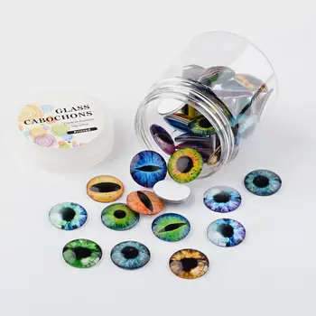 50Pcs 25mm Glass Cabochon Eye Printed Flat back Half Round Dome Mixed Colors
50Pcs 25mm Glass Cabochon Eye Printed Flat back Half Round Dome Mixed Colors