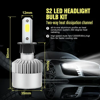 S2 LED LED Headlights Set Fog Bulbs 6500K Replacement 360 degree Lamp SUV Waterproof 9V-36V Accessories
S2 LED LED Headlights Set Fog Bulbs 6500K Replacement 360 degree Lamp SUV Waterproof 9V-36V Accessories