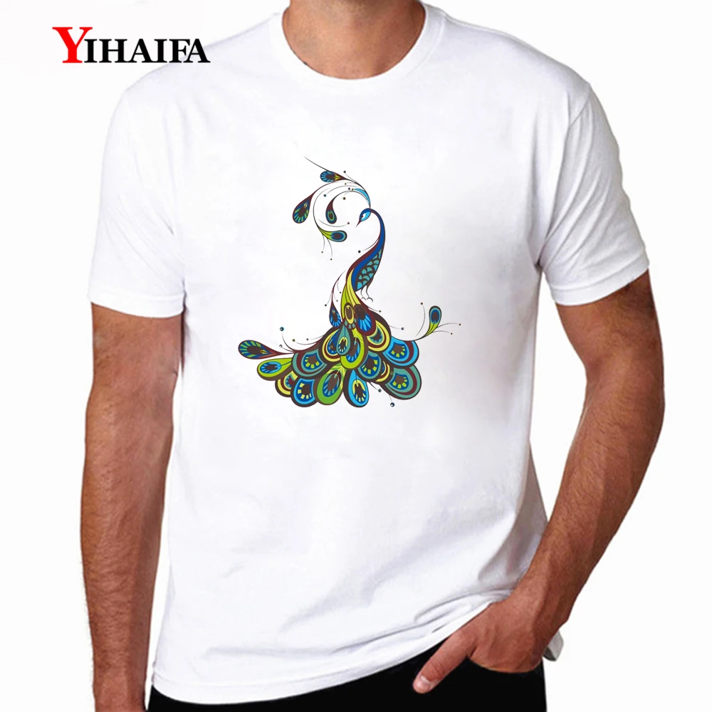 Casual T-Shirt Mens Graphic Tees Fashion Peacock Printed Tee Shirts Casual Summer Short Sleeve Streetwear White Tops
Casual T-Shirt Mens Graphic Tees Fashion Peacock Printed Tee Shirts Casual Summer Short Sleeve Streetwear White Tops