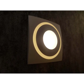 White square LED lamp for staircase lighting 5W, 3000K Warm white, Aluminium, IP 20, backlight
White square LED lamp for staircase lighting 5W, 3000K Warm white, Aluminium, IP 20, backlight