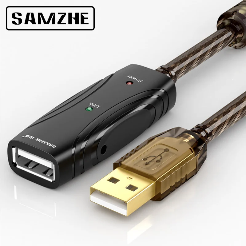 Кабель-удлинитель SAMZHE USB 2 0 кабель для усиления сигнала передачи данных мощный
