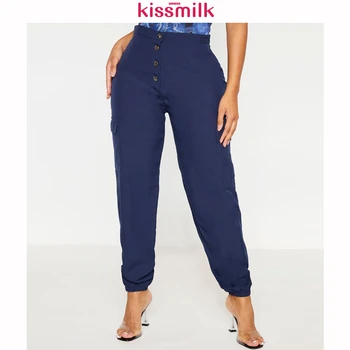 KISSMILK 2020 Spring And Summer New Fashion Women's Solid Color Large Size Slim Navy Pocket Overalls
KISSMILK 2020 Spring And Summer New Fashion Women's Solid Color Large Size Slim Navy Pocket Overalls