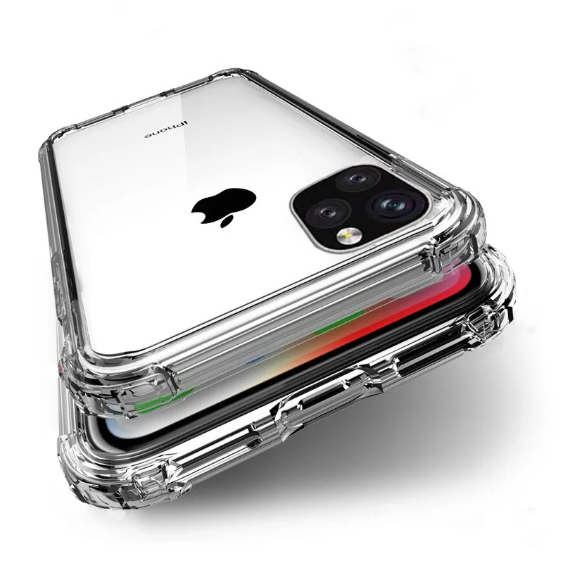 Hot Shockproof Silicone Phone Case for iPhone 11 Pro Max X XR XS For 8 7 6 6S Plus Soft TPU Transparent Back Cover | Мобильные