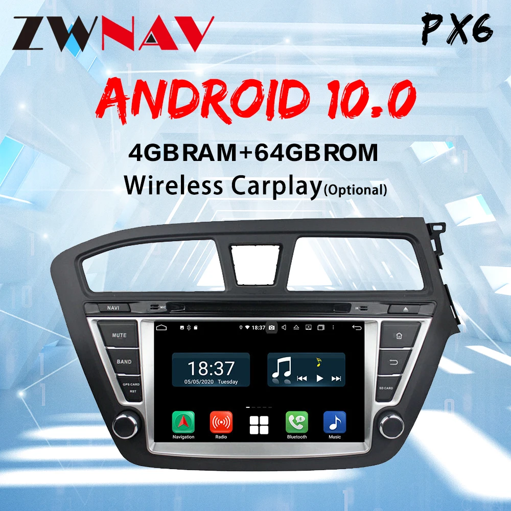 Android 10.0 GPS Navigation DVD Radio Player for Hyundai I20 2015-2017 Video Player Stereo Headuint free Built in Carplay dsp
Android 10.0 GPS Navigation DVD Radio Player for Hyundai I20 2015-2017 Video Player Stereo Headuint free Built in Carplay dsp
