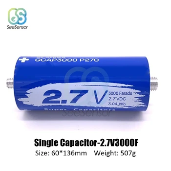 2.7V 3000F Super Farad Capacitor 60*136mm Low ESR High Frequency Ultracapacitor for Car Auto Power Supply
2.7V 3000F Super Farad Capacitor 60*136mm Low ESR High Frequency Ultracapacitor for Car Auto Power Supply