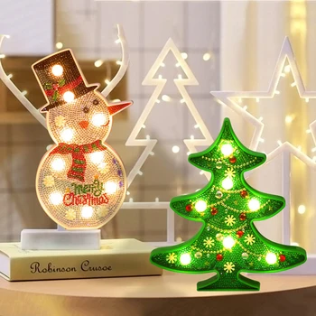220*200mm 5D Christmas Tree Snowman Diamond Painting with LED Night Light Painting DIY Craft Stitch Set Christmas Decoration
220*200mm 5D Christmas Tree Snowman Diamond Painting with LED Night Light Painting DIY Craft Stitch Set Christmas Decoration