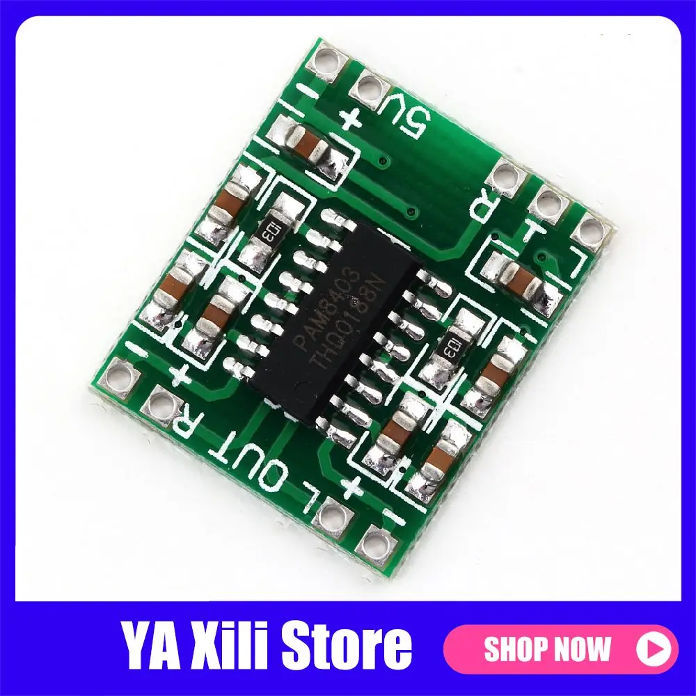 PAM8403 Super Mini Digital Amplifier Board 2 * 3W Class D Digital 2.5V To 5V Power Amplifier Board Efficient
PAM8403 Super Mini Digital Amplifier Board 2 * 3W Class D Digital 2.5V To 5V Power Amplifier Board Efficient