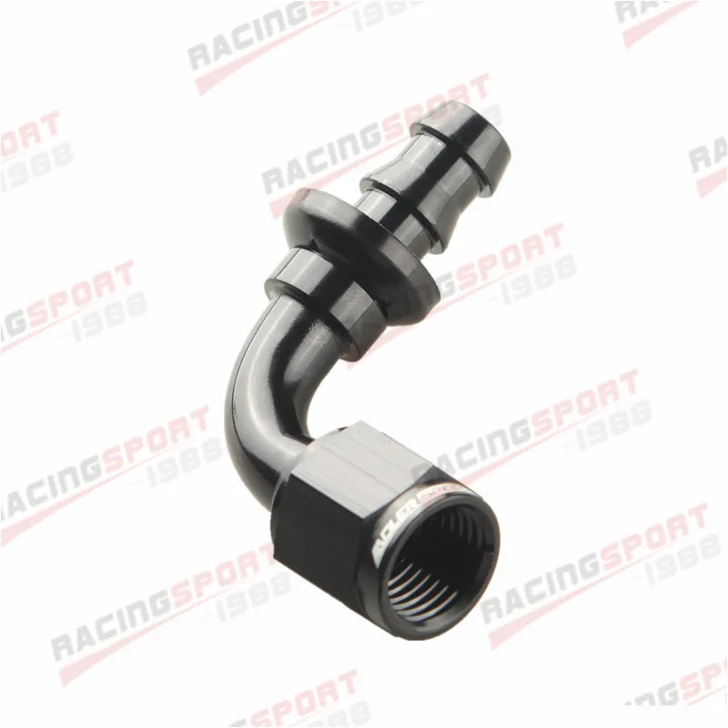 6AN AN-6 90 Degree Push-on Hose End Fitting Adaptor Fuel Oil Line Hose Black/Red-Blue
6AN AN-6 90 Degree Push-on Hose End Fitting Adaptor Fuel Oil Line Hose Black/Red-Blue