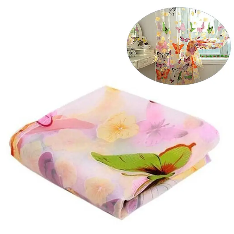 Window Curtain Butterfly Print Screens Door Curtain Drape Panel Sheer Tulle For Living Room Home Decoration Curtain Tulle Fabric
Window Curtain Butterfly Print Screens Door Curtain Drape Panel Sheer Tulle For Living Room Home Decoration Curtain Tulle Fabric