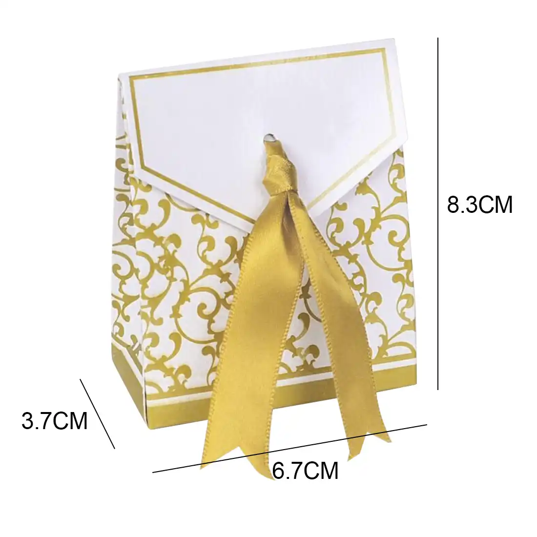 paper boxs with gold ribbon wedding favours birthday party gi