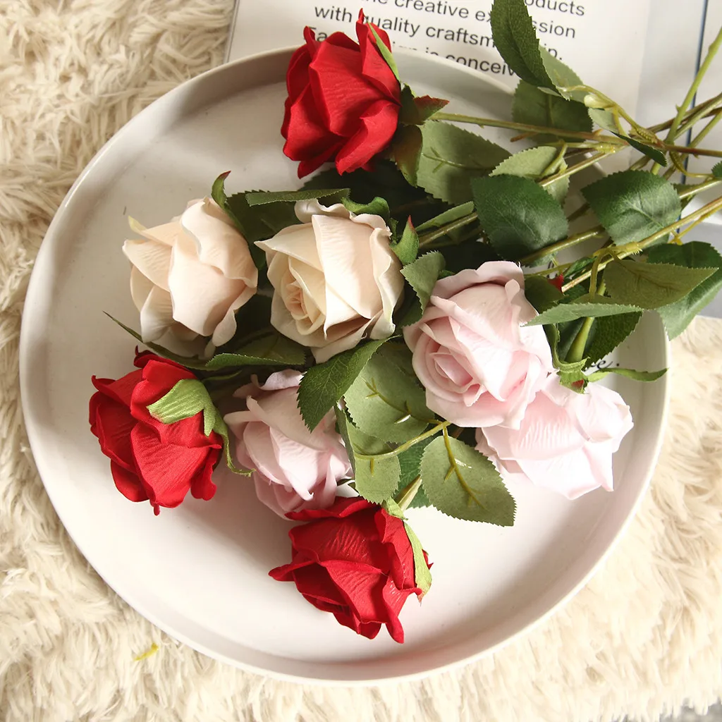 Single Elegant Beautiful European Artificial Flowers Rose Simulation Flannel Flowers Bouquet Home Dec Party Wedding Decoration
Single Elegant Beautiful European Artificial Flowers Rose Simulation Flannel Flowers Bouquet Home Dec Party Wedding Decoration