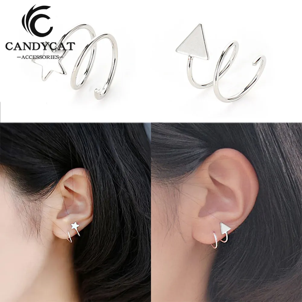 Trendy Korean New Clip Earrings for Women Simple Personality Star Triangle No Pierced Earring Fashion Jewelry Gifts Wholesale
Trendy Korean New Clip Earrings for Women Simple Personality Star Triangle No Pierced Earring Fashion Jewelry Gifts Wholesale