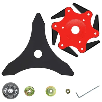 Blade Trimmer Head and 3-Tooth Brush Cutter Grass Steel Blade Tool with Adapter Accessory Set
Blade Trimmer Head and 3-Tooth Brush Cutter Grass Steel Blade Tool with Adapter Accessory Set