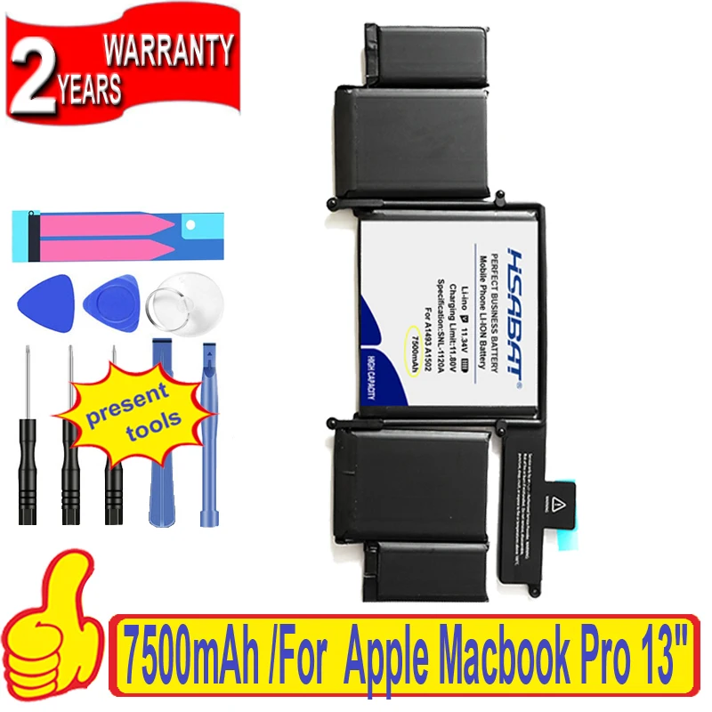 Аккумулятор для Macbook Pro 13 "Retina A1502 A1493 020-100% аккумуляторы на 814 до 2013 лет Бесплатный