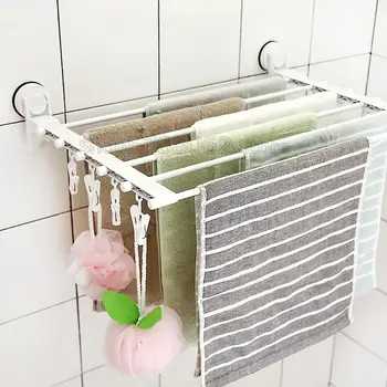 Foldable Drying Rack with Clips Wind-proof ClothesTowel Hanger Sucker Towel Orgnizer Rack High Quality ABS 5kg Bearing
Foldable Drying Rack with Clips Wind-proof ClothesTowel Hanger Sucker Towel Orgnizer Rack High Quality ABS 5kg Bearing
