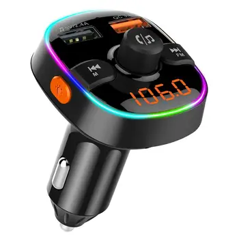 Car Bluetooth 5.0 FM Transmitter Radio Adapter QC 3.0 5V2.4A USB Fast Charger LED Backlight Handsfree Call Voice Assistant
Car Bluetooth 5.0 FM Transmitter Radio Adapter QC 3.0 5V2.4A USB Fast Charger LED Backlight Handsfree Call Voice Assistant