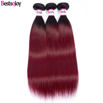 Bestsojoy 3 pcs Ombre Brazilian Straight Bundles 1B/Burgundy Ombre Hair Bundles Weave Remy 1B/99J Red Human Hair Extension
Bestsojoy 3 pcs Ombre Brazilian Straight Bundles 1B/Burgundy Ombre Hair Bundles Weave Remy 1B/99J Red Human Hair Extension