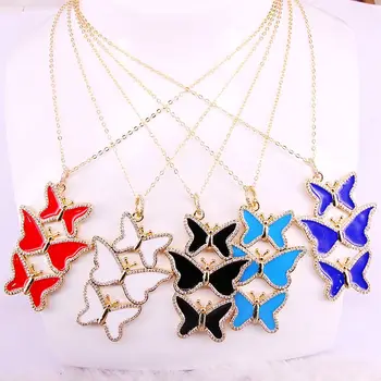 4PCS, Large Enamel Charm Butterfly Pendant Necklaces Statement Women Jewelry Clear Cubic Zirconia Enamel Necklace For Women
4PCS, Large Enamel Charm Butterfly Pendant Necklaces Statement Women Jewelry Clear Cubic Zirconia Enamel Necklace For Women