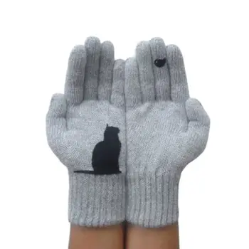 Womens Winter Faux Wool Thick Warm Knit Gloves Funny Creative Cartoon Cat Bird Irregular Patchwork Palm Outdoor Mittens
Womens Winter Faux Wool Thick Warm Knit Gloves Funny Creative Cartoon Cat Bird Irregular Patchwork Palm Outdoor Mittens