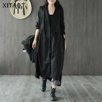XITAO Plus Size Drawstring Bandage Trench Women Clothes 2020 Spring New Plus Size Pocket Match All Long Trench Coat ZLL4854
XITAO Plus Size Drawstring Bandage Trench Women Clothes 2020 Spring New Plus Size Pocket Match All Long Trench Coat ZLL4854