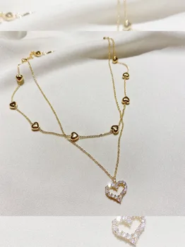 2020 New Style South Korea Gold Multilayer Stacked Heart Full of Crystals Necklace Japanese Korean Cool Choker Necklace-Split
2020 New Style South Korea Gold Multilayer Stacked Heart Full of Crystals Necklace Japanese Korean Cool Choker Necklace-Split