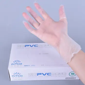 

Vinyl Gloves 100 / Box Disposable Powder-free Industrial Food Safety 3mm Translucent Pvc Gloves Nitrile Gloves 2020