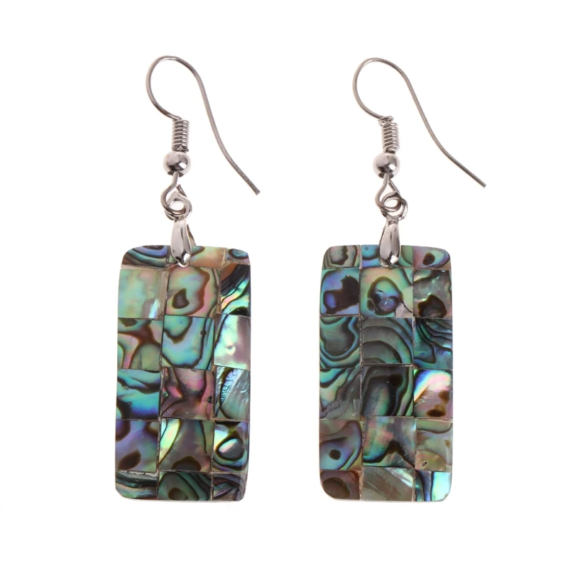 29x15mm Rectangle Shape Colorful Natural Abalone Shell Swings Dangle Earrings 634D
29x15mm Rectangle Shape Colorful Natural Abalone Shell Swings Dangle Earrings 634D