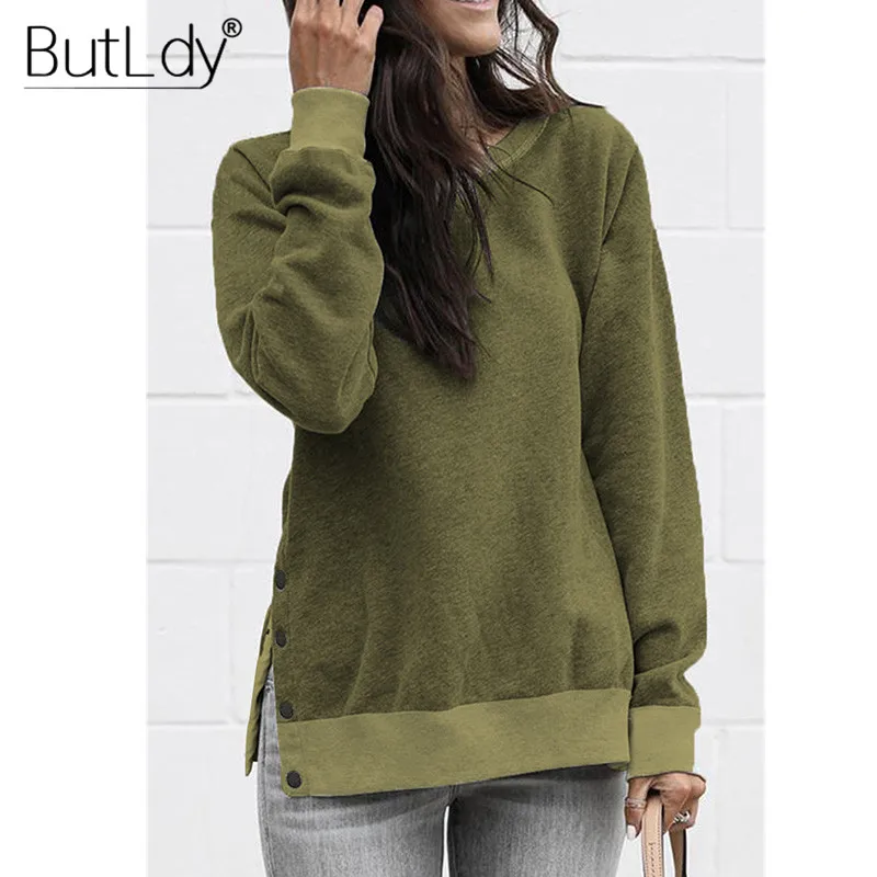Two Side Split Button Fashion Loose Casual Sweatshirt for Women Autumn Winter 2019 Green Gray Hoodie Sweatshirt Female Hoodies
Two Side Split Button Fashion Loose Casual Sweatshirt for Women Autumn Winter 2019 Green Gray Hoodie Sweatshirt Female Hoodies