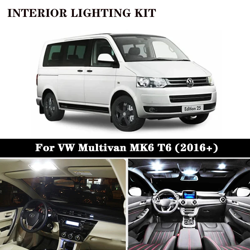 17 шт. светодиодный светильник для чтения купольных карт VW аксессуары Multivan MK6 T6 (2016