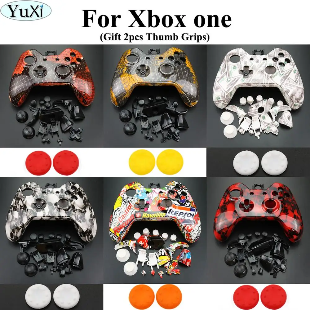 YuXi Replacement Full Housing Shell Case With Buttons Kit Accessories For Xbox one Wireless Controller+ Silicone Stick Grips
YuXi Replacement Full Housing Shell Case With Buttons Kit Accessories For Xbox one Wireless Controller+ Silicone Stick Grips