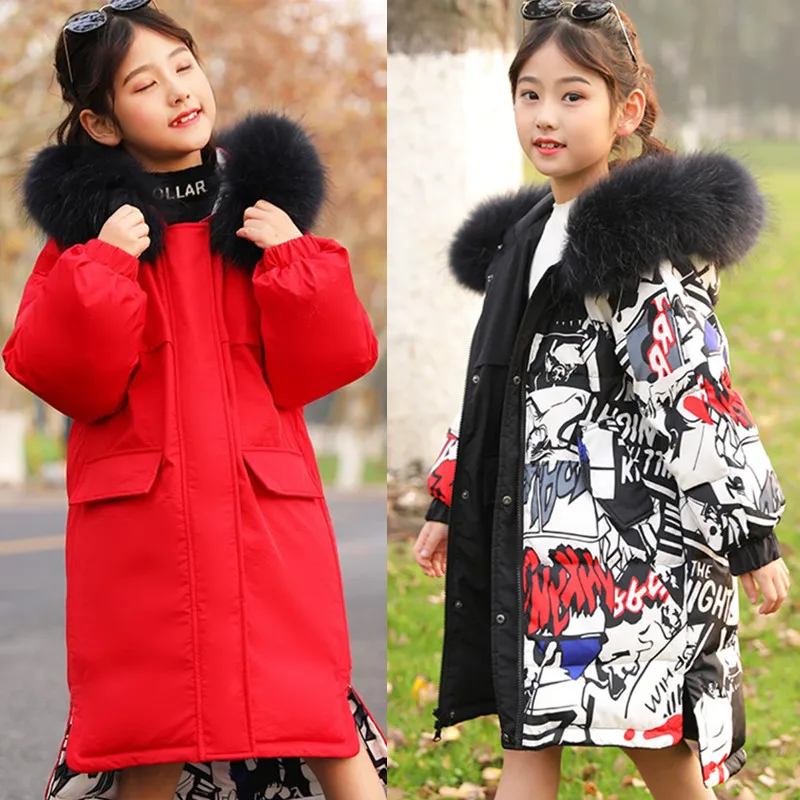 2019 -30 Degrees Warm Duck Down Coat For Girls Fox Fur Kids Girls Winter Jacket Teenagers Coat Children Girls Outerwear Snowsuit
2019 -30 Degrees Warm Duck Down Coat For Girls Fox Fur Kids Girls Winter Jacket Teenagers Coat Children Girls Outerwear Snowsuit