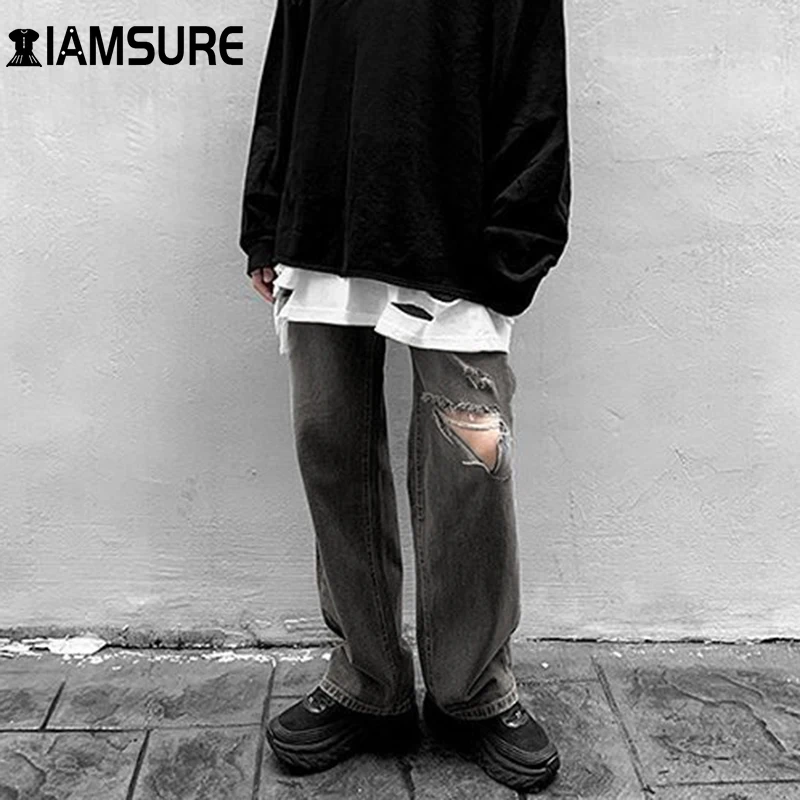IAMSURE Cool Plus Size Loose Grey Ripped Jeans Female 2020 Winter Autumn Baggy Low Waisted Wide Leg Trousers Casual Streetwear
IAMSURE Cool Plus Size Loose Grey Ripped Jeans Female 2020 Winter Autumn Baggy Low Waisted Wide Leg Trousers Casual Streetwear