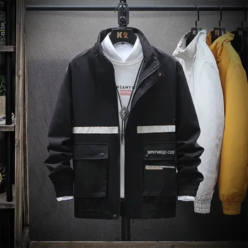 Hit Color Patchwork Male Jackets Trends Embroidery Men's Coat Black Khaki Yellow M-4XL Men's Jackets Coat 
Hit Color Patchwork Male Jackets Trends Embroidery Men's Coat Black Khaki Yellow M-4XL Men's Jackets Coat