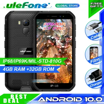 Smartphone Armor X7 Pro IP68 Android10 Rugged Waterproof Mobile Phone 4GB RAM NFC 4G LTE 2.4G/5G WLAN
Smartphone Armor X7 Pro IP68 Android10 Rugged Waterproof Mobile Phone 4GB RAM NFC 4G LTE 2.4G/5G WLAN