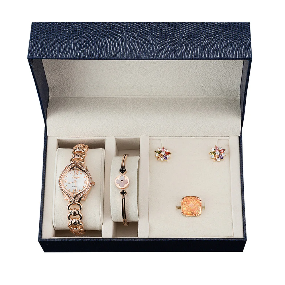 Women's Gift Set Exquisite Packaging Watch + Bracelet Set Heat-Creative Packaged Combination
Women's Gift Set Exquisite Packaging Watch + Bracelet Set Heat-Creative Packaged Combination