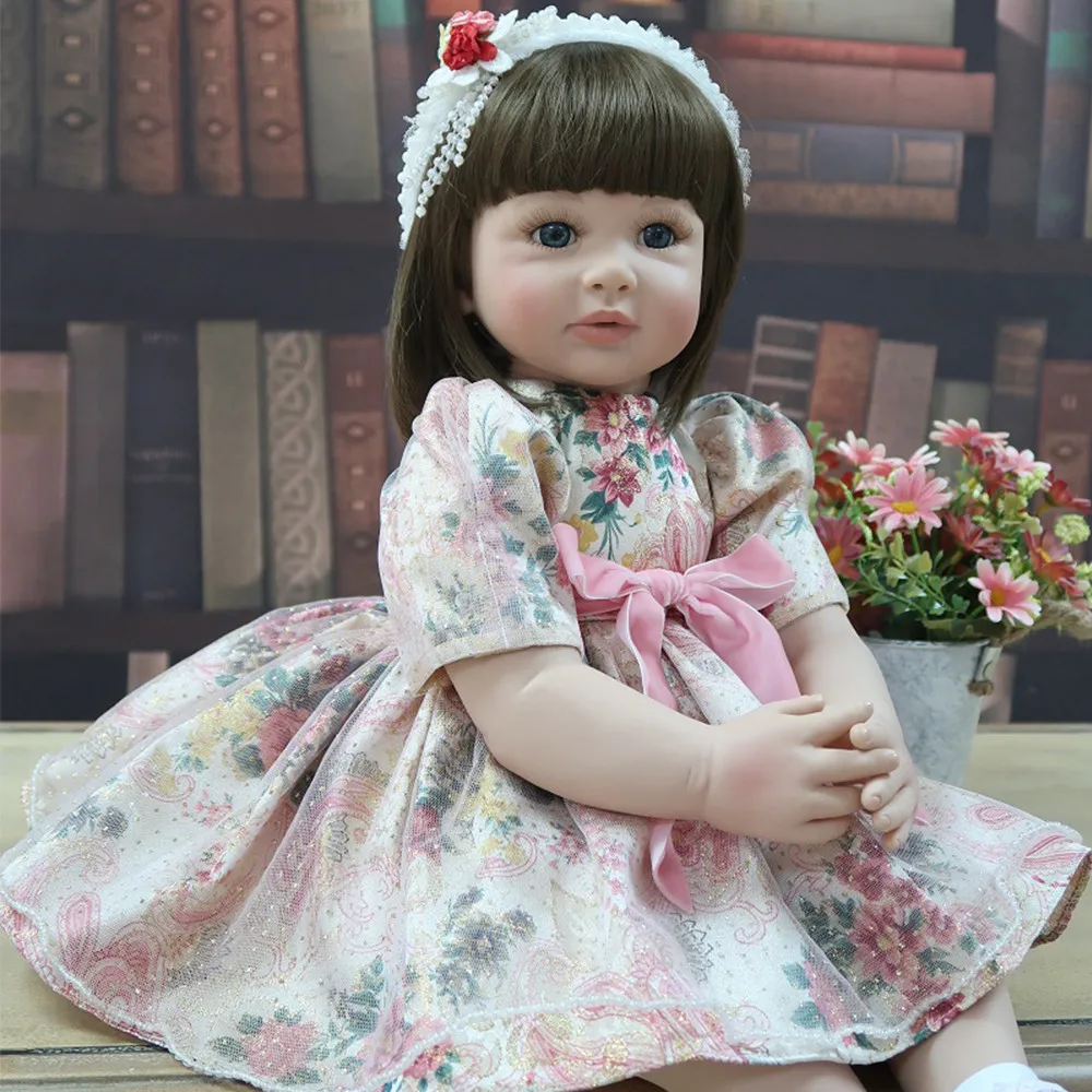 Фото 24 &quot60 см реалистичные мягкие силиконовые куклы Reborn Baby прелестные девушки
