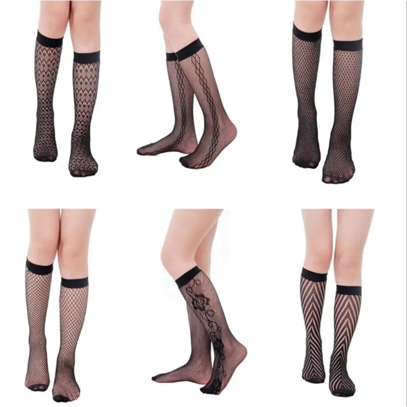 Women Girls Ultra Thin Black Knee High Long Socks Jacquard Geometric Floral Sexy See Through Hollow Out Fishnet Tube
Women Girls Ultra Thin Black Knee High Long Socks Jacquard Geometric Floral Sexy See Through Hollow Out Fishnet Tube
