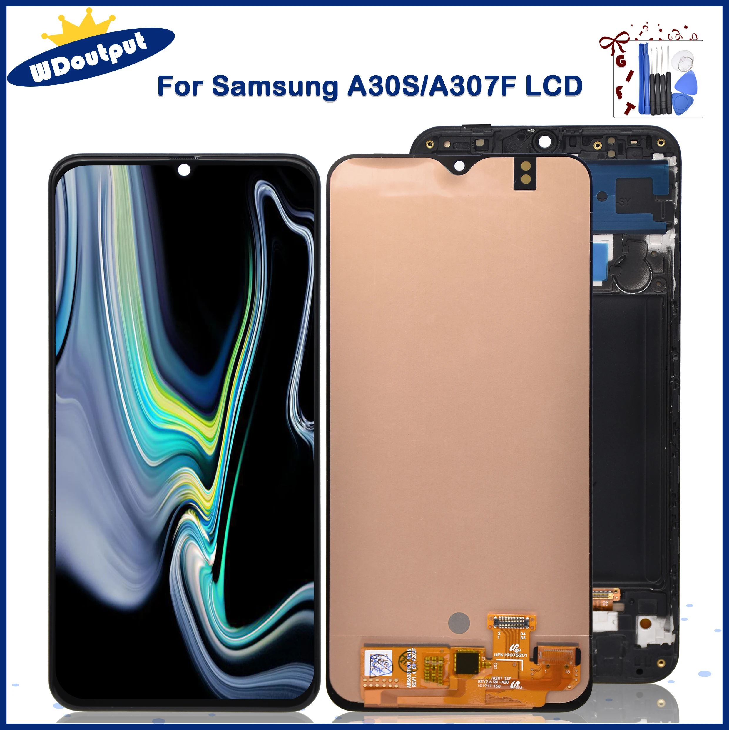 ЖК-дисплей 6 4 дюйма Super AMOLED для Samsung Galaxy A30S/A307F/A307/A307FN дисплей с сенсорным экраном и
